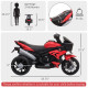 Kids Electric Pedal Motorcycle Ride-On Toy, 6V Battery Powered with Music, Horn & Headlights, Motorbike for Girls and Boys, Red