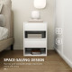 Floating Nightstand Set of 2, Wall Mounted Bedside Table with Drawer for Bedroom, White