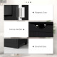 Bathroom Storage Cabinet, Floor Cabinet with Adjustable Shelf and 4 Drawers, Side Cabinet for Washroom, Black