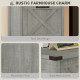 Vertical Filing Cabinet with 2 Drawers, Rustic Farmhouse Office Storage Cabinet for A4, Letter Size, Stone Grey