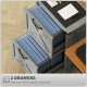Vertical Filing Cabinet with 2 Drawers, Rustic Farmhouse Office Storage Cabinet for A4, Letter Size, Stone Grey
