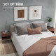 Floating Nightstand Set of 2, Wall Mounted Bedside Table with Drawer for Bedroom, Brown