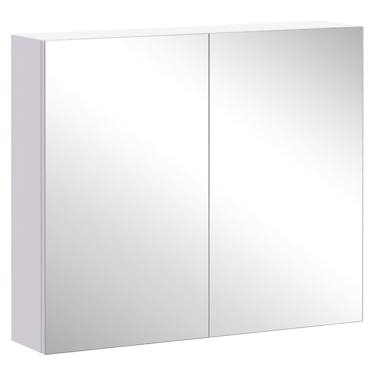 Wall Mount Mirrored Medicine Cabinet, Bathroom Mirror Cabinet with Adjustable Shelf, Double Soft Closing Doors, Light Lilac