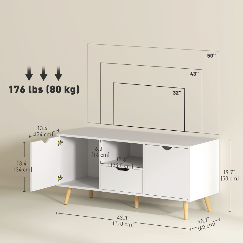 TV Stand with Storage for up to 50