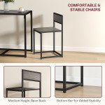 Dining Table Set, Industrial Dining Set for 2, Kitchen Table and Chairs for Small Space, Dining Room Table with Chairs