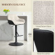 Bar Stools Set of 2, Swivel Counter Height Barstools with Back, Footrest, Armrests, Adjustable Height, Light Grey