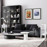 Nightstand Set of 2 with Drawer and Open Storage Shelf White