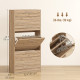 Shoe Storage Cabinet with 3 Flip Drawers, Narrow and Slim, 12 Pair of Shoes Organizer for Hallway, Entryway, Oak