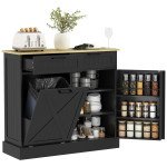 Hidden Trash Cabinet Island with Storage