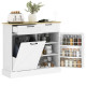 Hidden Trash Cabinet Island with Storage