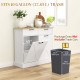 Hidden Trash Cabinet Island with Storage