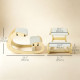 Ergonomic Kneeling Chair, Adjustable Rocking Wood Kneeling Stool, Desk Chair, Improve Posture, Cream White