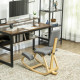 Ergonomic Kneeling Chair, Rocking Wood Kneel Stool with Backrest for Improve Posture, Back Pain, Grey
