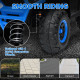 Qaba Kids ATV, 12V Battery Powered Electric Ride on Toy w/ Spring Suspension, Storage Basket, High & Low Speed, Blue