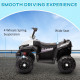 Qaba 12V Kids ATV with Four Wheels Spring Suspension, Forward & Backward, LED Light, MP3, Music, White