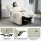 Lift Chair for Seniors, Microfibre Upholstered Power Recliner Chair with Remote, Quick Assembly, Cream White
