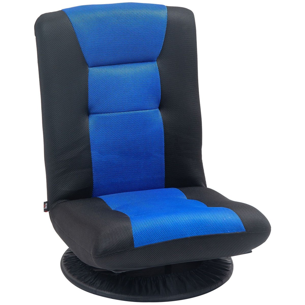 Folding Floor Chair for Adults Teens, 360 Degree Swivel Gaming Chair, 6 Positions Adjustable Lazy Sofa, Blue