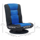 Folding Floor Chair for Adults Teens, 360 Degree Swivel Gaming Chair, 6 Positions Adjustable Lazy Sofa, Blue