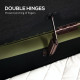 Upholstered Bedroom Bench, Channel Tufted Ottoman Bench with Thick Padding and Metal Legs, Dark Green
