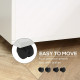 2 Drawer File Cabinet with Lock and Keys, Mobile Vertical Filing Cabinet with Wheels and Drawers, Home Office Cabinet, White