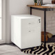 2 Drawer File Cabinet with Lock and Keys, Mobile Vertical Filing Cabinet with Wheels and Drawers, Home Office Cabinet, White