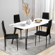Modern Dining Chairs, Set of 4, High Back Upholstery and Metal Legs for the Living Room, Kitchen, Home Office, Black