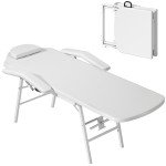 Portable Massage Table, Foldable Massage Bed, White