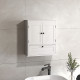 Medicine Cabinet with Adjustable Shelf, Bathroom Wall Cabinet Bathroom Cabinet with Recessed Panels, White