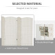6ft Folding Room Divider, 6 Panel Wall Partition with Wooden Frame for Bedroom, Home Office, Natural