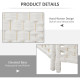 6ft Folding Room Divider, 6 Panel Wall Partition with Wooden Frame for Bedroom, Home Office, Natural