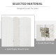 6ft Folding Room Divider, 4 Panel Wall Partition with Wooden Frame for Bedroom, Home Office, Natural