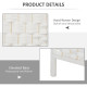 6ft Folding Room Divider, 4 Panel Wall Partition with Wooden Frame for Bedroom, Home Office, Natural