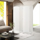 6ft Folding Room Divider, 4 Panel Wall Partition with Wooden Frame for Bedroom, Home Office, Natural
