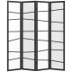 5.6ft Folding Room Divider, 4 Panel Wall Partition with Wood Frame for Bedroom, Home Office, White