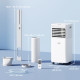8000 BTU Portable Air Conditioner with Fan & Dehumidifier Mode, Quiet AC Unit with Remote Control, 24-Hour Timer, White