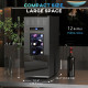Wine Fridge, 12 Bottle, Under Counter Drinks Beer Wine Cooler with Glass Door, LED Light, Temperature Control
