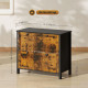 2 Drawer File Cabinet, Lockable Filing Cabinet with Adjustable Hanging Bar for Letter, A4 Size, Rustic Brown