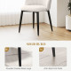 Modern Dining Chairs Set of 4, Upholstered Dining Room Chairs with Metal Legs, Shell Backrest, Padded Seat, Cream White