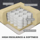 L Shaped Couch, L Shape Sofa with Chaise Lounge and Spring Cushion for Living Room, Bedroom, Grey