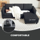 L Shaped Couch, L Shape Sofa with Chaise Lounge and Spring Cushion for Living Room, Bedroom, Grey