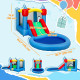Qaba 4 in 1 Inflatable Bounce House with Slide, Basketball Hoop, Ball Pit, Blower, Storage Bag, 163