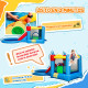 Qaba 4 in 1 Inflatable Bounce House with Slide, Basketball Hoop, Ball Pit, Blower, Storage Bag, 163