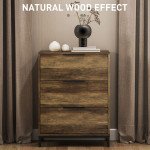 Dresser for Bedroom, 3 Drawer Dresser Tower, Chest of Drawers for Hallway, Entryway, Closet, Natural