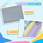 Qaba Inflatable Bounce House with Blower, Slide, Outdoor & Indoor Bouncy Castle for Kids Ages 3-8, 98