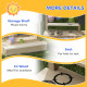 Kids Sandbox with Cover Kitchen Playset Toys, Wooden Sand Box with Seat, Storage, for 3-7 Years Old, Natural Wood
