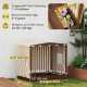 Qaba Kids Sandbox with Full Covered Canopy, Bench Seats, Bottom Liner, for Ages 3-6, 56