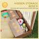 Qaba Kids Sandbox with Full Covered Canopy, Bench Seats, Bottom Liner, for Ages 3-6, 56