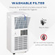 8000 BTU Portable Air Conditioner with Fan & Dehumidifier Mode, Quiet AC Unit with Remote Control, 24-Hour Timer, White