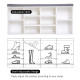 Shoe Bench with Storage, Upholstered Entryway Bench with Adjustable Shelves, Cushion for Living Room, Hallway, White
