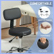 Adjustable Rolling Stool with Removable Backrest, Faux Leather Swivel Stool Chair for Salon Spa, Bar, Massage, Black
